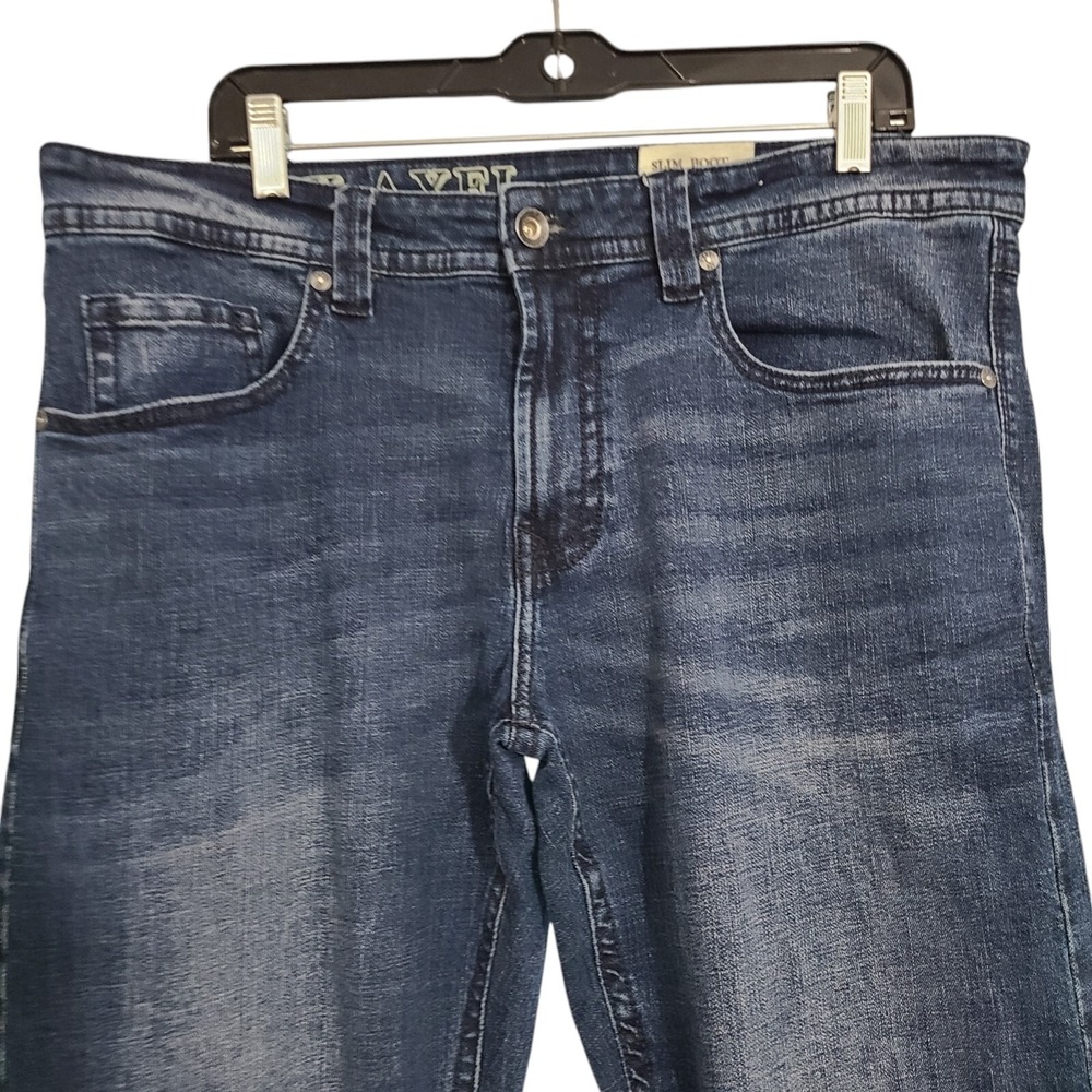 TK Axel Slim Boot Newcastle‎ Men's Jeans Dark Wash Distressed 36x32